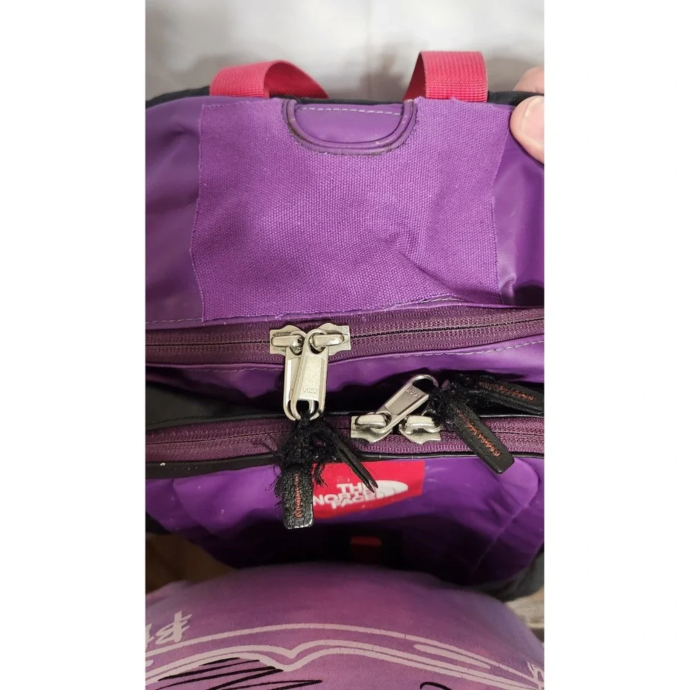 The North Face Hot Shot Backpack Purple Black Red T196 T596 Daypack